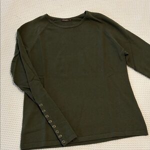 Olive Green Crew Neck Sweater